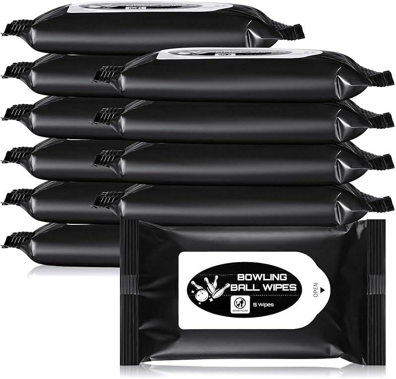 Threlaco Bowling Ball Cleaner Kit Bulk Portable Cleaner Wipes Accessories Bowling Towels to Wipe Off Ball Speed Wipe Removes Dirt Oil - Product Image