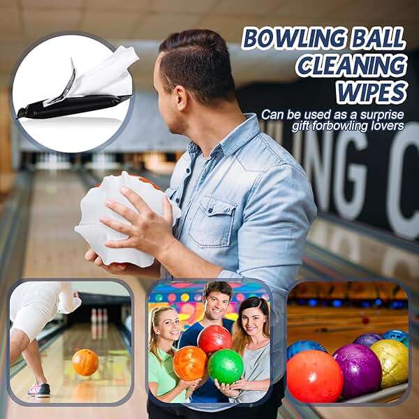 Threlaco Bowling Ball Cleaner Kit Bulk Portable Cleaner Wipes Accessories Bowling Towels to Wipe Off Ball Speed Wipe Removes Dirt Oil - Image 7