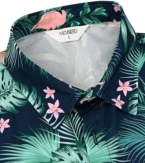 Hawaiian Shirt for Men Tropical Shirts Summer Beach Button Down Short Sleeve Luau Aloha Floral Cruise Vacation Outfit 2026 - Image 4