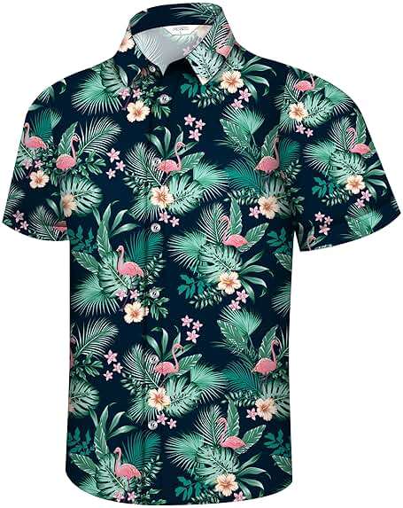 Hawaiian Shirt for Men Tropical Shirts Summer Beach Button Down Short Sleeve Luau Aloha Floral Cruise Vacation Outfit 2026 - Image 6