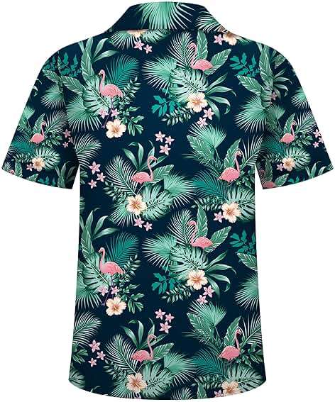 Hawaiian Shirt for Men Tropical Shirts Summer Beach Button Down Short Sleeve Luau Aloha Floral Cruise Vacation Outfit 2026 - Image 8