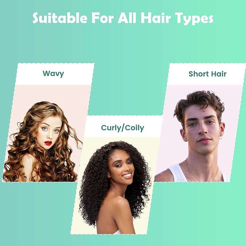 ABOYOY Curl Defining Brush with Side Gear for Curly Hair, Detangling & Styling Brush for Women Men, Lightweight Ergonomic Candy Brush Works on Wet or Dry Hair(green) - Image 3