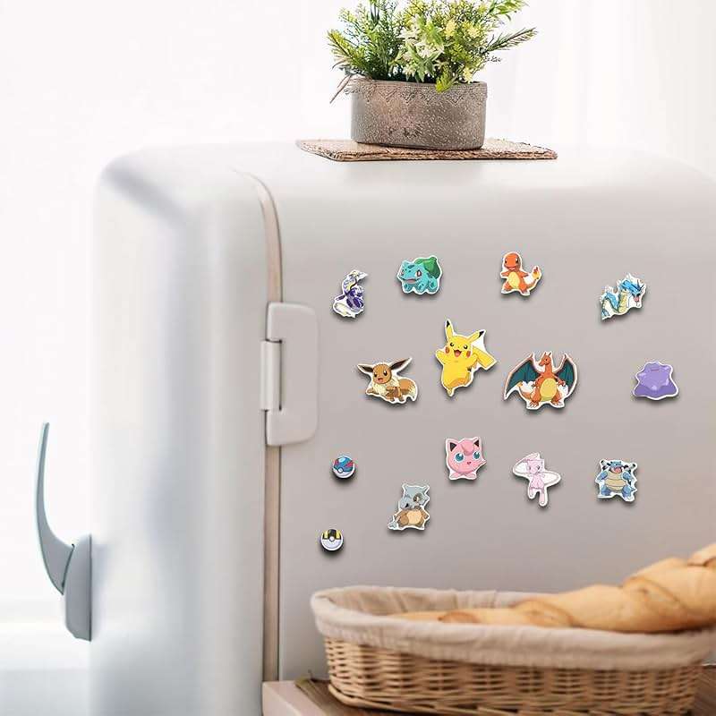 Pokemon Refrigerator Magnet Set - Bundle with 36 Fridge Magnets for Toddlers, Kids Learning Developmental Toys Plus Stickers, More | Magnetic Toys - Image 3