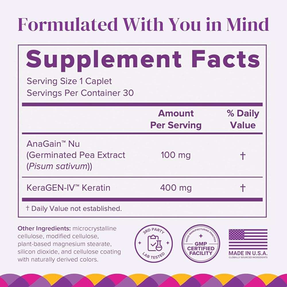 BariMelts Hair Health+ – Helps Reduce Hair Thinning for GLP-1 Users or Bariatric Patients – Hair Growth Supplement with Clinically Studied AnaGain™ Nu and Keratin – 1-Month Supply - Image 2