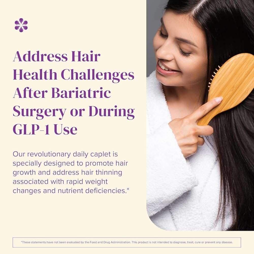 BariMelts Hair Health+ – Helps Reduce Hair Thinning for GLP-1 Users or Bariatric Patients – Hair Growth Supplement with Clinically Studied AnaGain™ Nu and Keratin – 1-Month Supply - Image 5