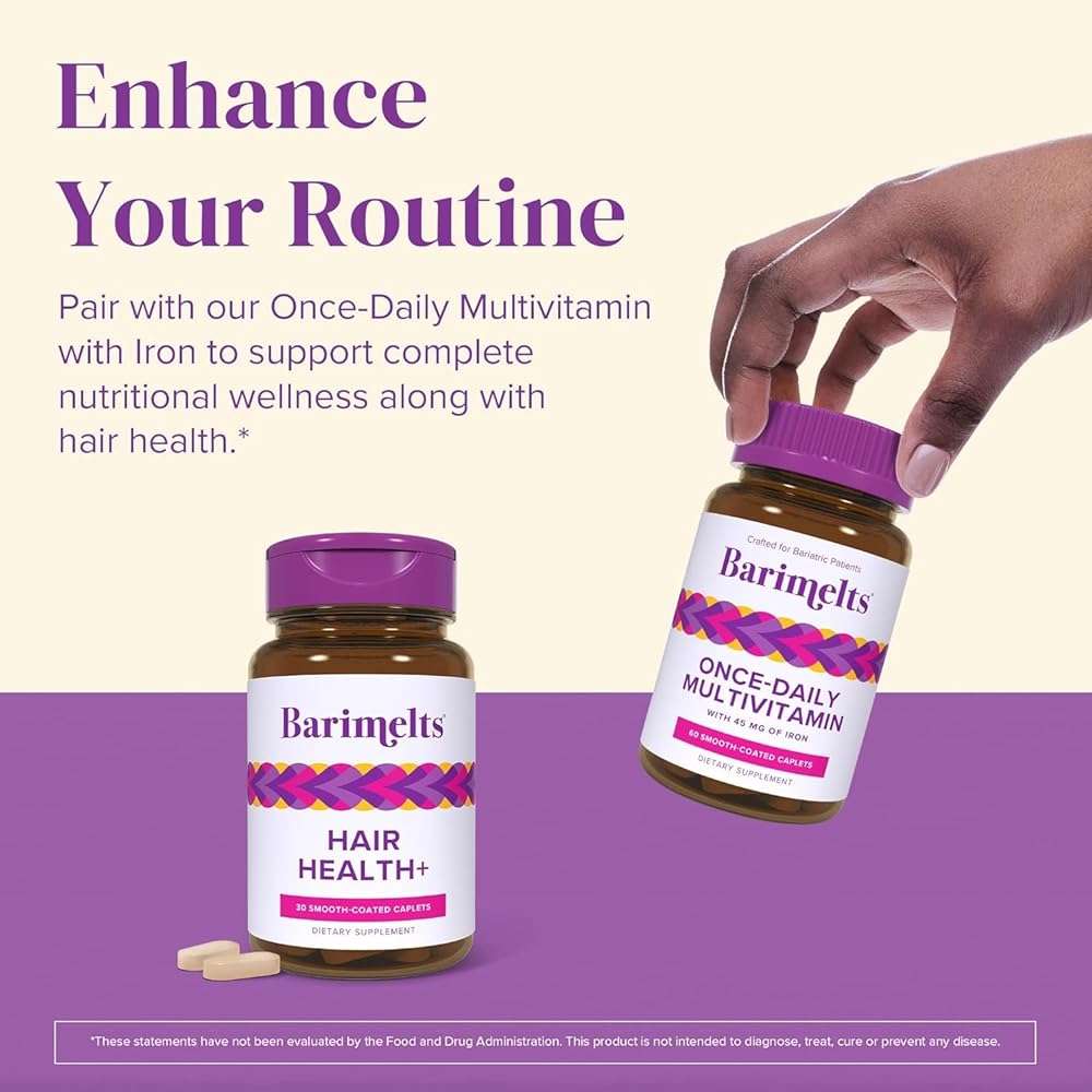 BariMelts Hair Health+ – Helps Reduce Hair Thinning for GLP-1 Users or Bariatric Patients – Hair Growth Supplement with Clinically Studied AnaGain™ Nu and Keratin – 1-Month Supply - Image 6