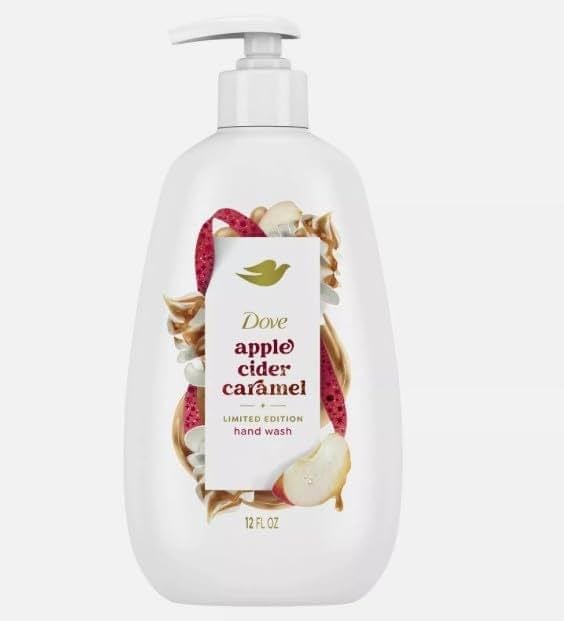 Dove Limited Edition Holiday Treats Liquid Hand Wash for Deep Nourishment Apple Cider Carmel 12 oz - Product Image