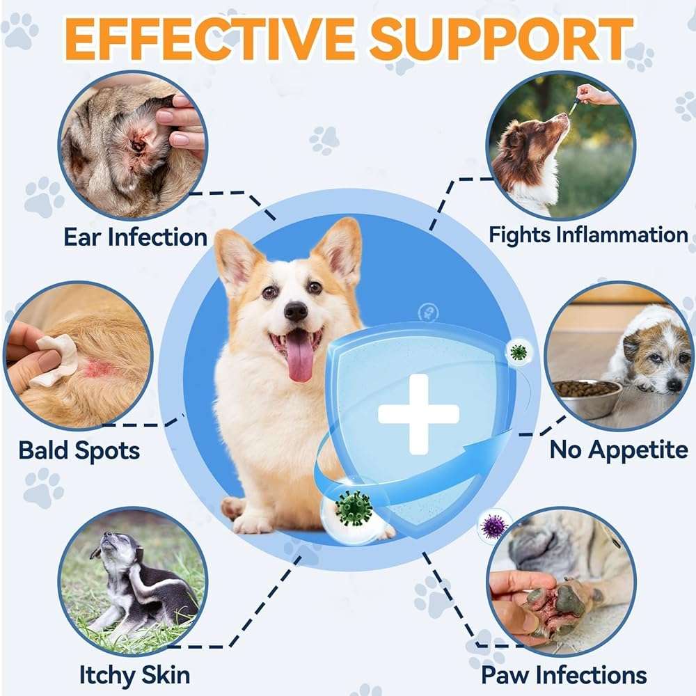 Natural Yeast Relief for Dogs, Supports Healthy Itch Relief, Dog Ear Discomfort Care, Itch Relief for Dog, Allergy Supports, Inflammation Relief for Dogs, 60ml - Image 3