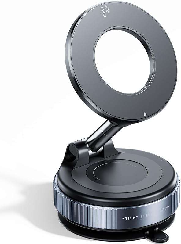 REOKILY 2026 Upgraded Vacuum Magnetic Car Phone Holder 360° Reinforced 96LBS Ultra Suction Cup Phone Mount for MagSafe Cell Phone Holders for Your Car/Gym/Mirror Mount for iPhone & Android - Image 1