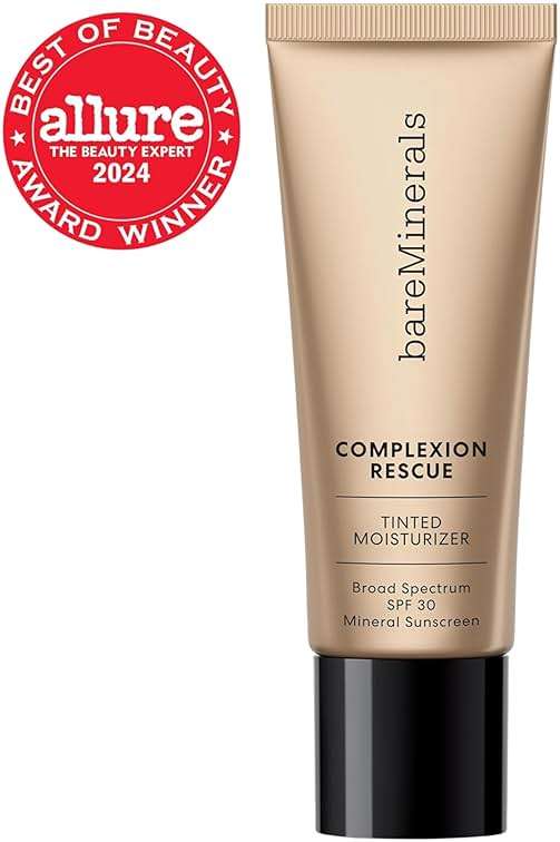bareMinerals Complexion Rescue Tinted Moisturizer with SPF 30, Hydrating Tinted Mineral Sunscreen with Hyaluronic Acid, Sheer-to-Light Coverage, Multi-tasking, Skincare Infused Makeup - Image 2