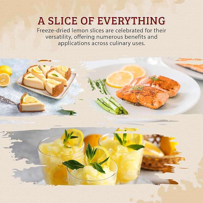 52USA Freeze Dried Lemon Slices, 3oz (85g), Dehydrated Lemon Slices for Teas, Infused Water, All Natural, No Additives, No Sugar Added, Dried Fruit for Cocktails, Baking & Garnishing - Image 4