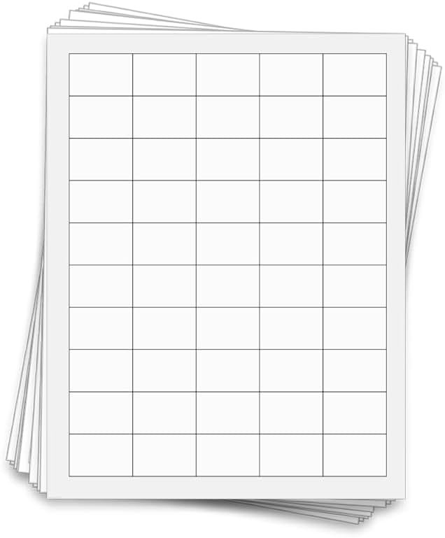 500 Waterproof Labels for Essential Oil 10ml Bottles, 1.5 x 1 in. | Waterproof White Vinyl for Inkjet Printers - Product Image