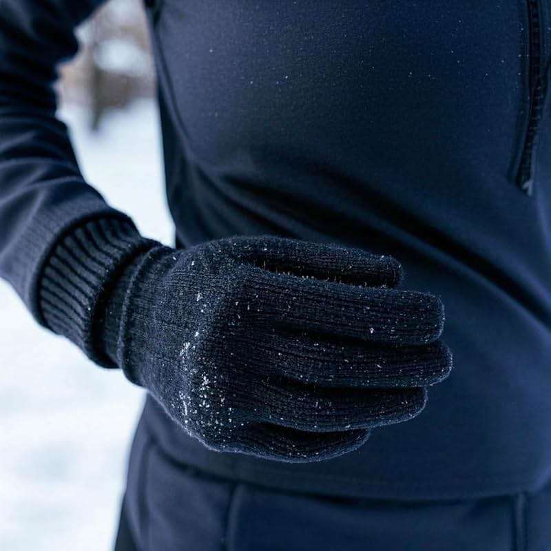 COCELERYRE Winter Warm Knit Gloves for Women Teens Stretchy Full Finger Gloves for Running Driving Hiking 2 Pairs - Image 5