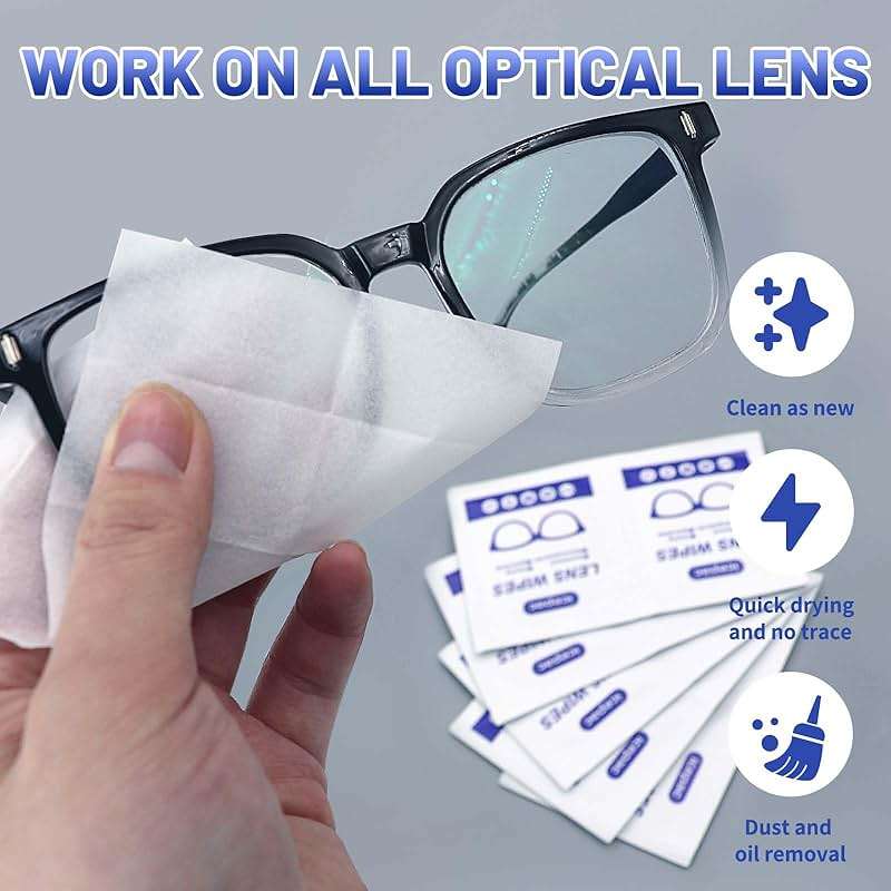 Icepac Lens Wipes for Eyeglasses - 220 Pre-Moistened Individual Wrapped Eye Glasses Cleaning Wipes | Glasses Cleaner Safely Cleans Glasses, Sunglasses, Phone Screen, Electronics & Camera Lens - Image 4