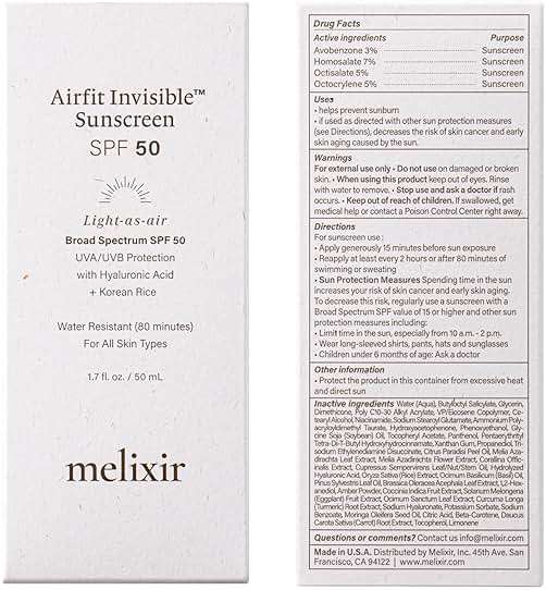 Melixir Airfit Invisible™ Sunscreen SPF 50, Broad Spectrum Korean Rice Sunscreen for Face, Hyaluronic Acid, Moisturizing Daily Protection for Sensitive Skin, No White Cast, Waterproof (1.7fl.oz./50ml) - Image 6