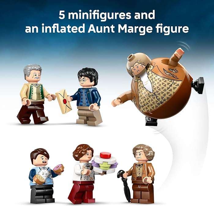 LEGO Harry Potter Privet Drive: Aunt Marge’s Visit Kids Toy - Buildable Book Nook and Room Decor for Boys and Girls, Ages 8+ - Collectible Harry Potter Minifigure - Birthday Gift Idea - 76451 - Image 5