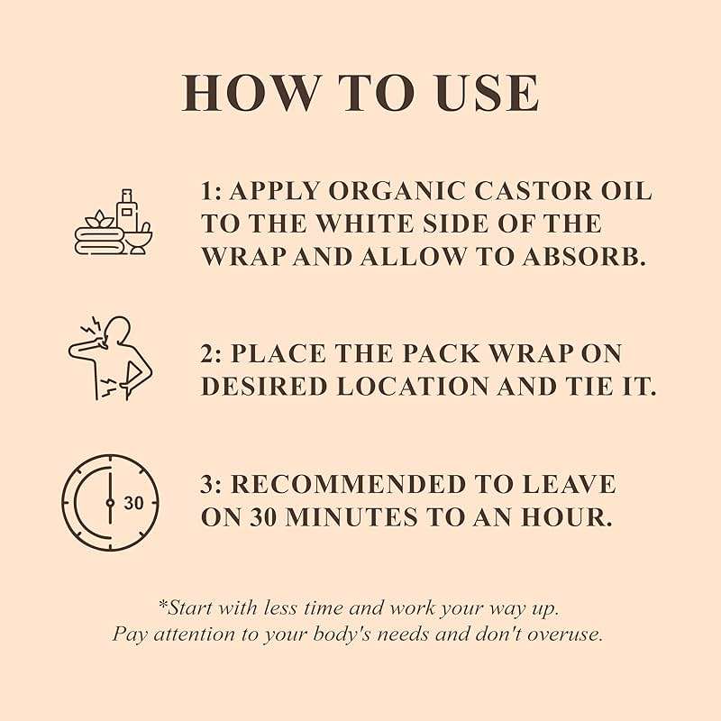 Handcraft Blends Castor Oil Pack Wrap | Organic Castor Oil 16 oz | Reusable Wraps | Durable Comfortable Pack Wraps | Adjustable Elastic Straps | Neck and Stomach - Image 2