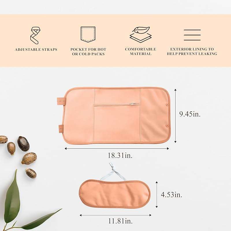 Handcraft Blends Castor Oil Pack Wrap | Organic Castor Oil 16 oz | Reusable Wraps | Durable Comfortable Pack Wraps | Adjustable Elastic Straps | Neck and Stomach - Image 3