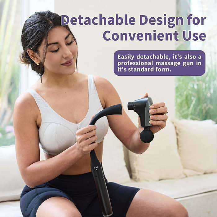 CAREKING 2-in-1 Detachable Muscle Massage Gun Deep Tissue with 20'' Extension Handle, Back and Neck Massager for Pain Relief, Handheld Massager for Shoulder Lower Back Leg Waist, FSA-HSA Eligible - Image 3