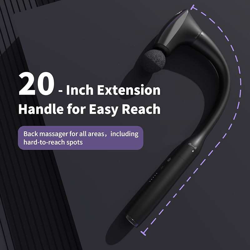 CAREKING 2-in-1 Detachable Muscle Massage Gun Deep Tissue with 20'' Extension Handle, Back and Neck Massager for Pain Relief, Handheld Massager for Shoulder Lower Back Leg Waist, FSA-HSA Eligible - Image 5