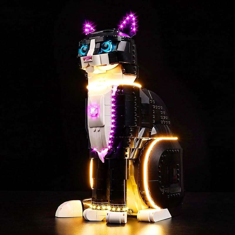 BrickSoul LED Light Kit Compatible with Lego 21349, Lighting Kits Compatible with Tuxedo Cat Building, Lights Only (Model Not Included), Great Gift for DIY Fans, Classic Version - Image 1