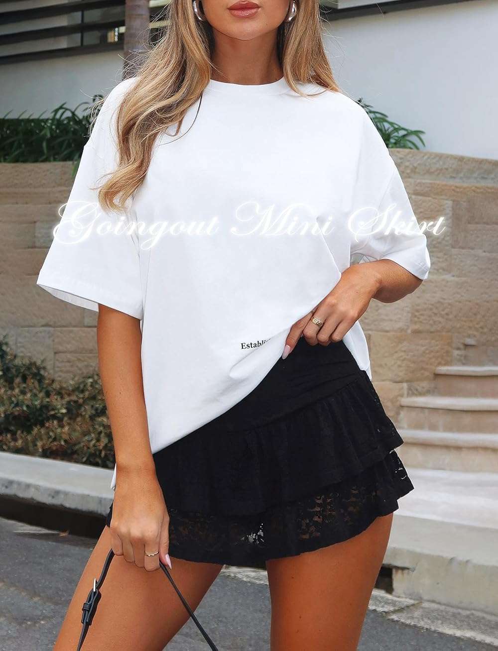 OZICERD Lace Ruffle Mini Skirts for Women High Waisted See Through Pleated Skort Micro Skirt Y2k Cute Short Skirt with Shorts - Image 3