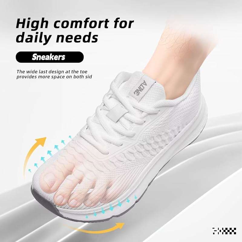 Men's Wide Toe Walking Shoes Casual Trail Running Sneakers Cross-Trainer Tennis Non Slip Athletic Gym Workout Soft Sole - Image 3
