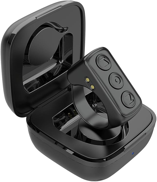 ZOZVO TikTok Scrolling Ring, Bluetooth Page Turner, Camera Remote, Long Battery Life, Compatible with iOS & Android, Up to 30ft Range, Black - Product Image
