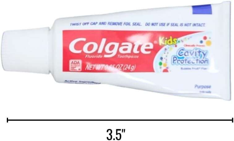 Colgate Kids Cavity Protection Fluoride Toothpaste, 6 Pack, Bubble Fruit Flavor, Children's Toothpaste, for Ages 2+, Sugar Free, No Artificial Preservatives, Travel Size 0.85 oz Each - Image 2