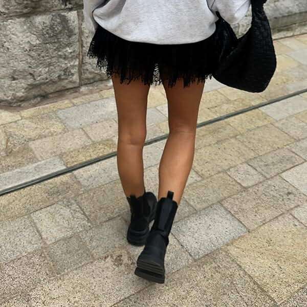 Women Y2k Lace Slip Skirt Ruffle Mini Skirt Layered Pleated Casual Flowy Short Skirt - Image 4