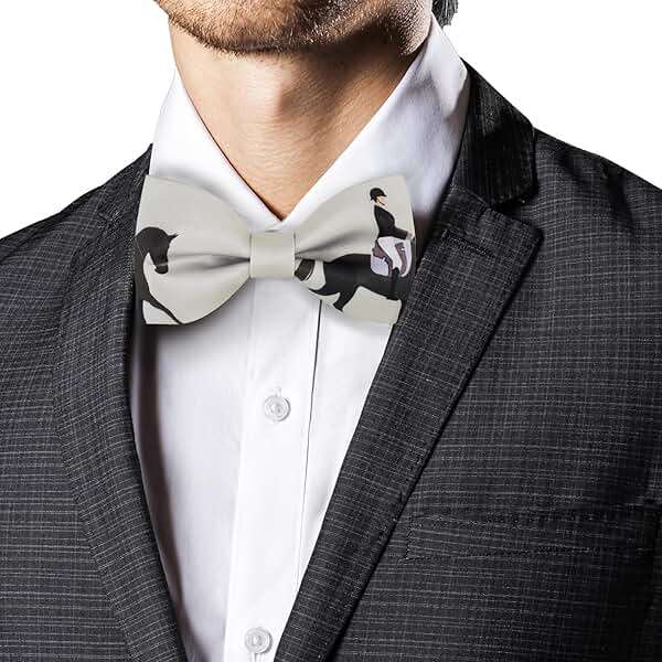 CHEIVEMENG Men's Horse Race Bow Tie Satin Silk Pre-tied Solid Horse Racing Bow Ties for Men with Gift Box - Image 3