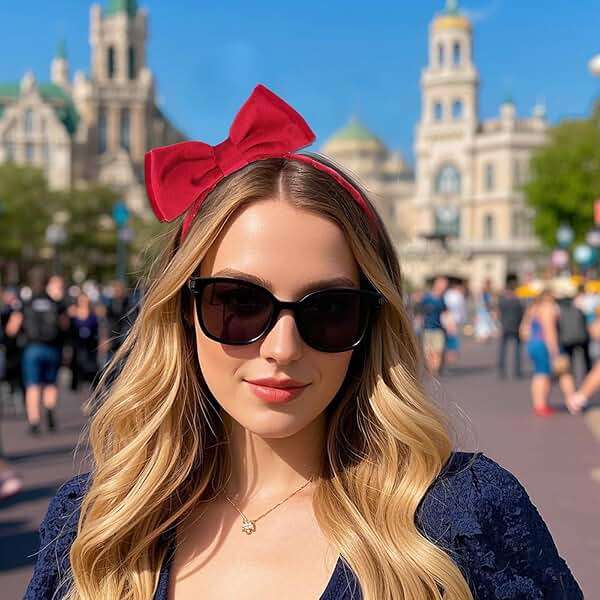 Jaciya Burgundy Velvet Bow Headband for Women Girls Hair Bow Headbands Cute Bowknot Hairband Cosplay Headpiece - Image 4