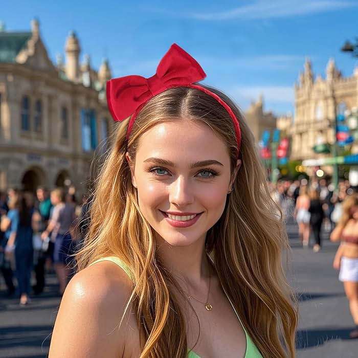 Jaciya Burgundy Velvet Bow Headband for Women Girls Hair Bow Headbands Cute Bowknot Hairband Cosplay Headpiece - Image 6