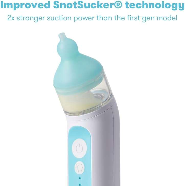 Frida Baby Electric NoseFrida Nasal Aspirator for Baby, Nose Sucker for Baby & Toddler, Upgraded Nasal Aspirator for Congestion + Allergy Relief with 3 Suction Levels, 2 Silicone Tips, USB - Image 3