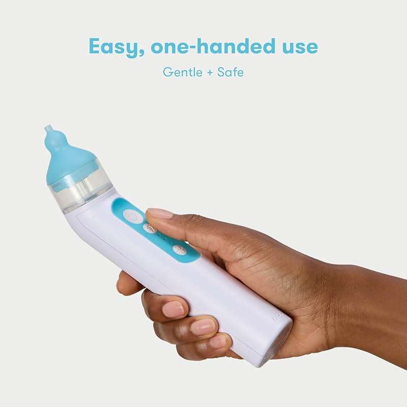 Frida Baby Electric NoseFrida Nasal Aspirator for Baby, Nose Sucker for Baby & Toddler, Upgraded Nasal Aspirator for Congestion + Allergy Relief with 3 Suction Levels, 2 Silicone Tips, USB - Image 5