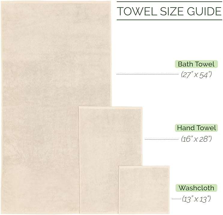 Elegant Comfort Luxury 6-Piece 100% Turkish Cotton Jacquard Braided Textured Premium Hotel Quality Towel Set– Soft and Absorbent, Includes 2 Bath Towels, 2 Hand Towels and 2 Washcloths, Ivory - Image 3