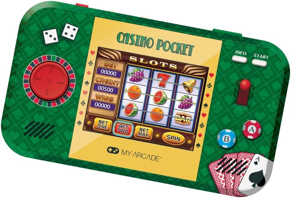 My Arcade Casino Pocket: Retro Casino Arcade, 30 Preloaded Games, Rechargeable Battery, Includes Travel Case - Product Image