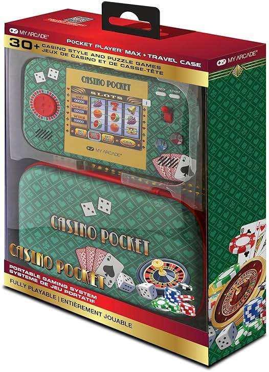 My Arcade Casino Pocket: Retro Casino Arcade, 30 Preloaded Games, Rechargeable Battery, Includes Travel Case - Image 5