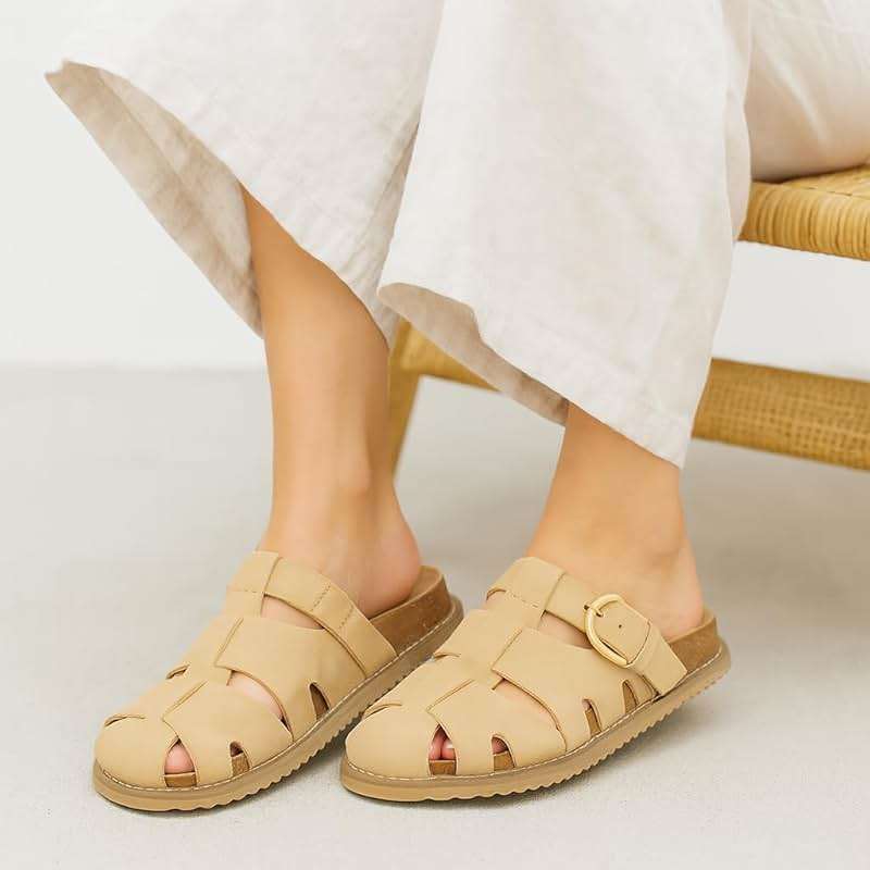 CUSHIONAIRE Benson Fisherman Sandals for Women – Suede Slip On Closed Toe Womens Clogs with Memory Foam Cork Footbed and Arch Support - Image 4