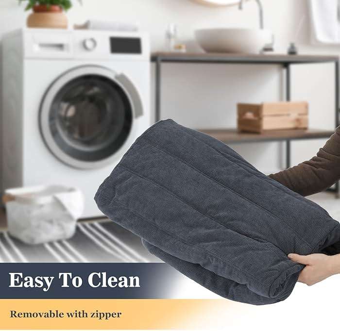 KKdema Compact Bean Bag Chair – Memory Foam Lazy Sofa Sack, Floor Couch for Bedroom, Living Room, Office & Home (Gray) - Image 4