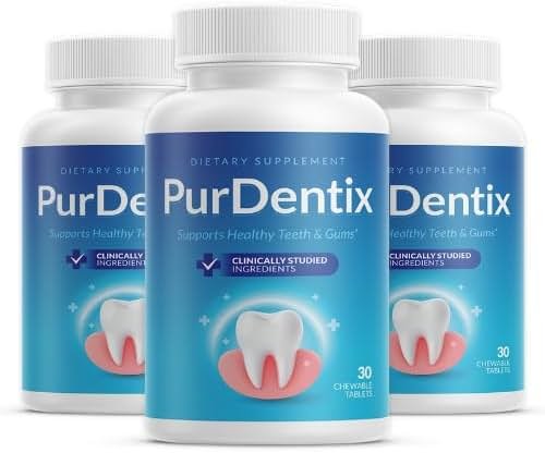 PurDentix Oral Health Probiotic – 4-Strain Formula for Healthy Gums, Teeth & Fresh Breath – 90 Chewable Tablets - Product Image