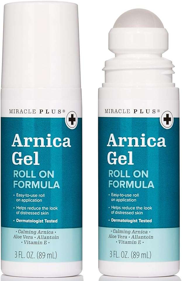 Miracle Plus Natural Arnica Bruise Body Gel Roll On Applicator | Arnica Montana Lotion For Thin Skin Bruising | Vitamin K Cream | Skin Care Ointment For Bruises, 3 Fl Oz - Image 2
