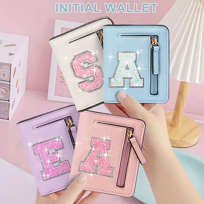 OYLOLA Birthday Gifts for 8 9 10 11 12 13 14 Year Old Girl Kids Wallet Initial Girls Wallets Teen Girls Gift Preppy Teen Girl Stuff Things Blue A - Image 2