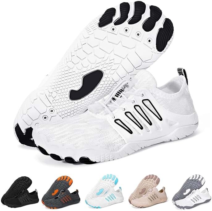 Hike Barefoot Water Shoes for Women Men Footwear, Quick Dry Wide Toe Box Pro Beach Swim Athletic Sports Shoes, Non-Slip Lightweight Aqua Shoe for Pool Hiking Walking Kayaking Diving Surfing - Product Image