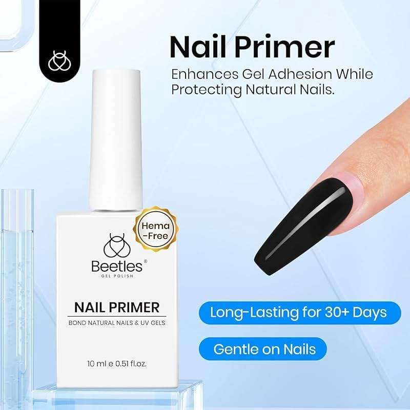 Beetles 3Pcs Gel Nail Glue Kit, Nail Dehydrator and Primer, Acid & HEMA Free Professional Prep for Press On Nails, Nail Tips and Extensions Gifts for Women - Image 2