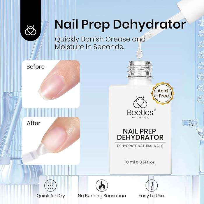 Beetles 3Pcs Gel Nail Glue Kit, Nail Dehydrator and Primer, Acid & HEMA Free Professional Prep for Press On Nails, Nail Tips and Extensions Gifts for Women - Image 3
