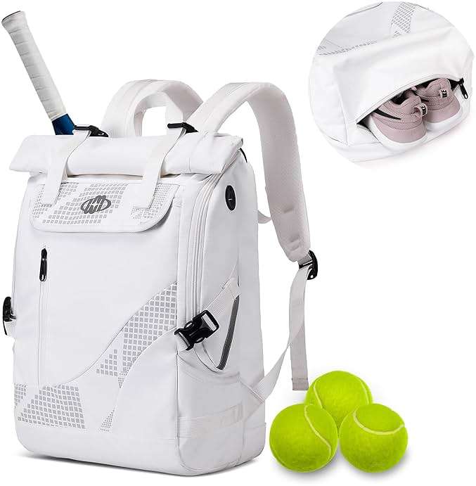 UTIAMIAOGONGO UMGG Tennis Bag Tennis Backpack for Women Men Holds 2 Rackets with Shoe Compartment, Large Pickleball Backpack Hold Tennis Racket, Pickleball Paddles, Badminton Racquet - Image 1