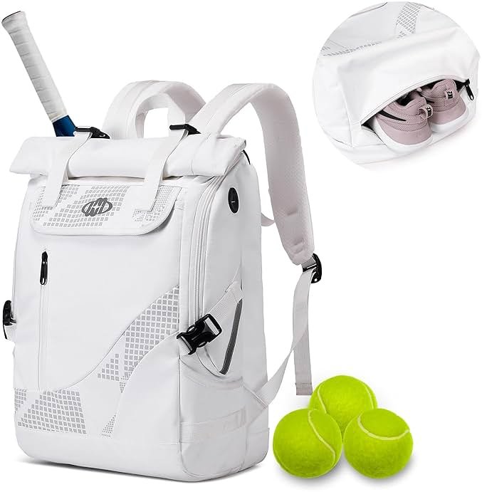 UTIAMIAOGONGO UMGG Tennis Bag Tennis Backpack for Women Men Holds 2 Rackets with Shoe Compartment, Large Pickleball Backpack Hold Tennis Racket, Pickleball Paddles, Badminton Racquet - Product Image