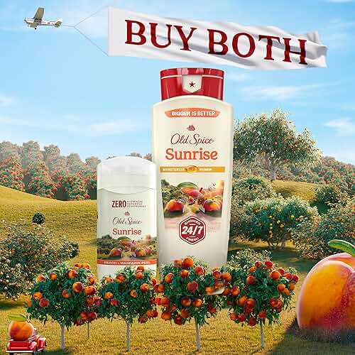 Old Spice Cleansing Body Wash for Men, 24/7 Shower Fresh with Lasting Scent, Moisturize & Renew, Gentle on Skin, Vitamin B3, Sunrise with Peach + Mandarin Peel Scent, 18 oz - Image 8