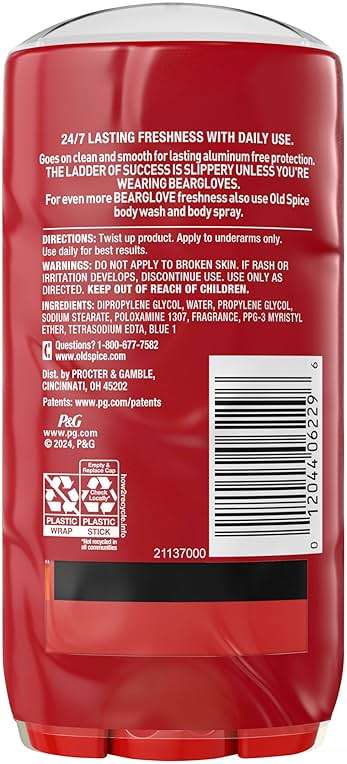 Old Spice Aluminum Free Deodorant for Men, 24/7 Odor Protection, 24/7 Freshness & Lasting Scent, Goes on Clear, Bearglove with Crisp Orchard Scent, 3.0 oz (Pack of 2) - Image 9